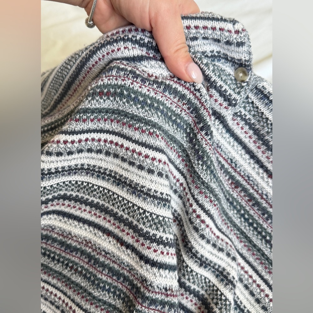 Vintage 90s Patterned Knit Pullover Sweater Large by Chelsea Gardens size XL - Picture 4 of 7